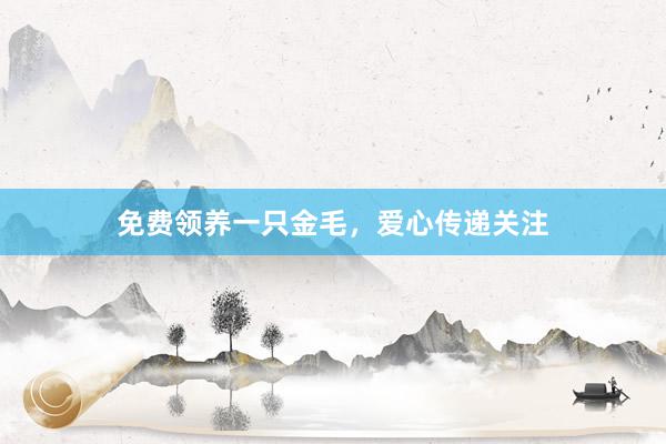 免费领养一只金毛，爱心传递关注
